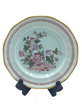 Adams Calyx Ware Metz Ironstone 6" Bread Appetizer Plate Laurel Leaf Border Eng